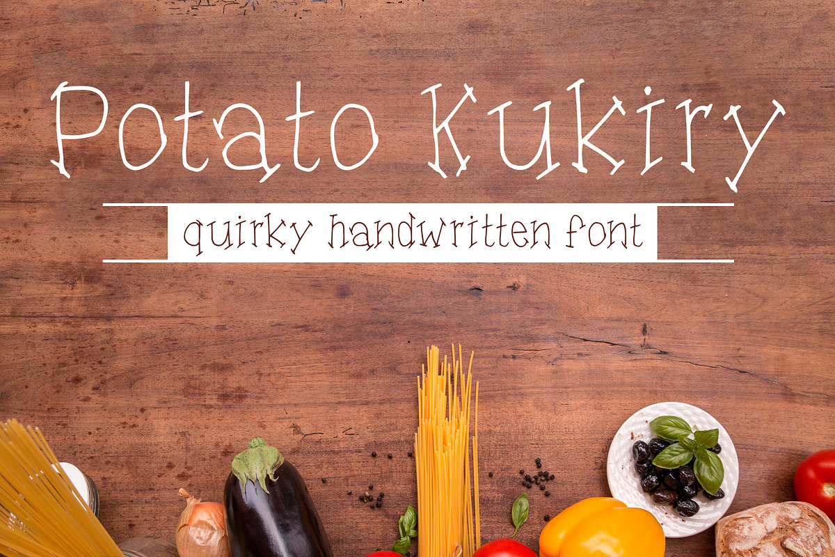 Potato Kukiry - Quirky Fun Font in Serif Fonts - product preview 8