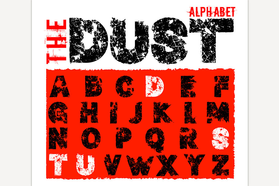 Offroad dust alphabet