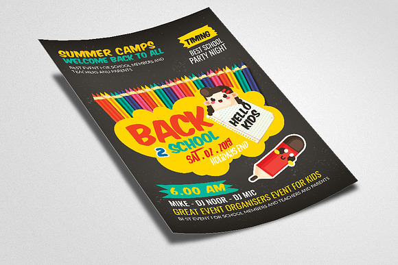 Back To School Party Flyer Template in Flyer Templates - product preview 1