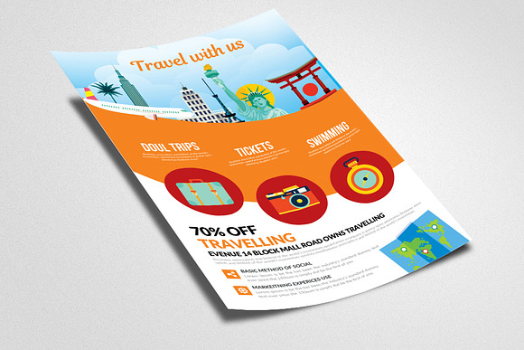 Tour Travel Flyer Template in Flyer Templates - product preview 1
