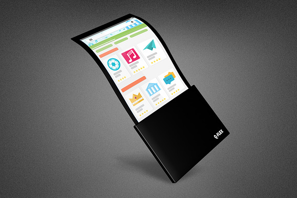 Flexible Phone Mockup Template in Mobile & Web Mockups - product preview 1