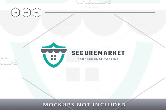 Secure Market Logo in Logo Templates - product preview 4