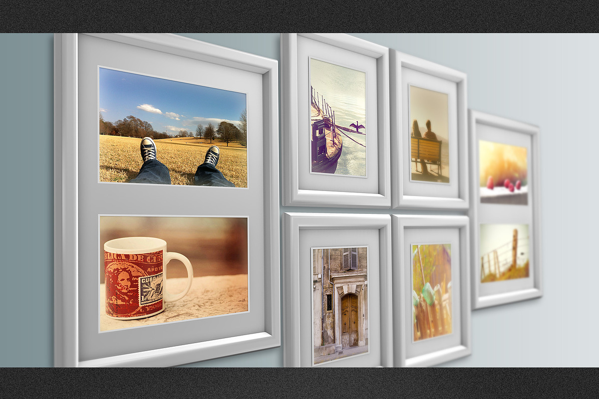 3D Photo Frame Mockups in Print Mockups - product preview 8
