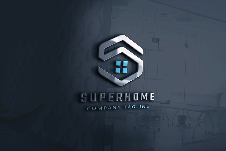 Super Home Letter S Logo in Logo Templates - product preview 8