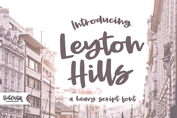 Leyton Hills, a heavy script font