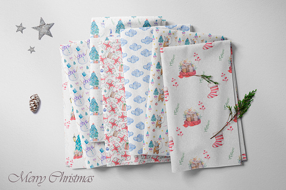 Christmas Story Watercolor cute Rats in Illustrations - product preview 9