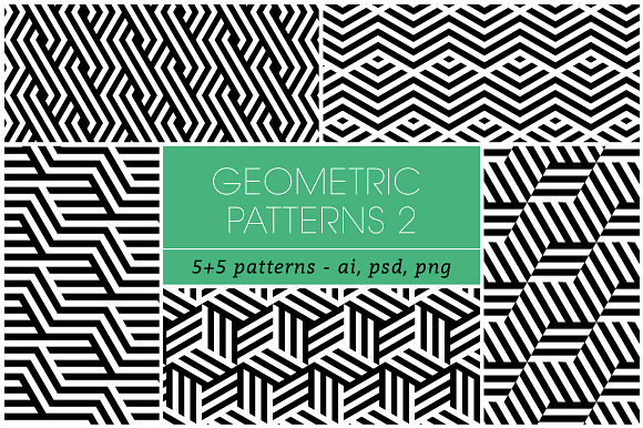 Seamless Geometric Patterns 2 in Patterns - product preview 2