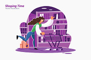 Shoping Time - Vector Illustration