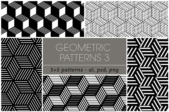 Seamless Geometric Patterns 3 in Patterns - product preview 1