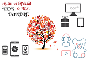 Autumn icon bundle of e-commerce