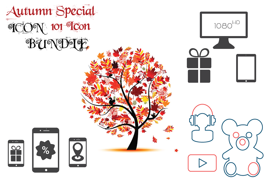 Autumn icon bundle of e-commerce in Graphics - product preview 8