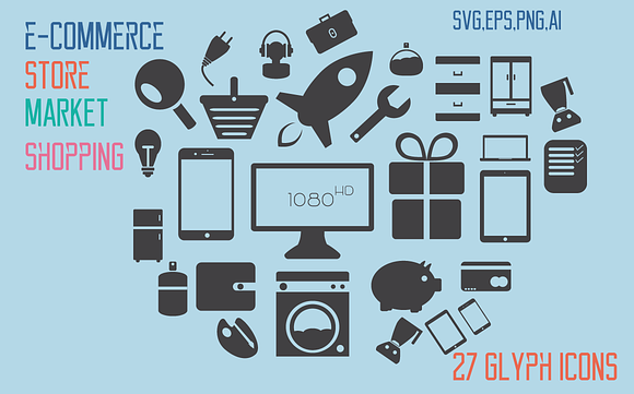 Autumn icon bundle of e-commerce in Graphics - product preview 1