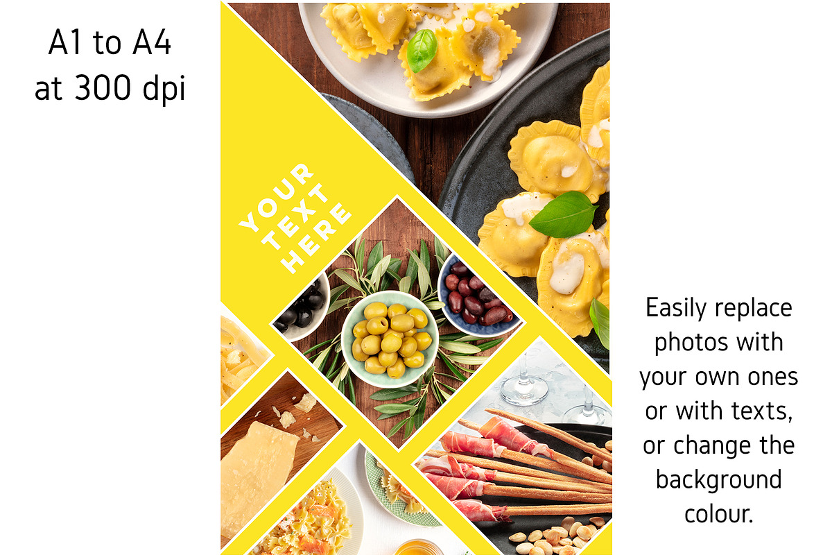 Italian Food Design Template in Brochure Templates - product preview 8