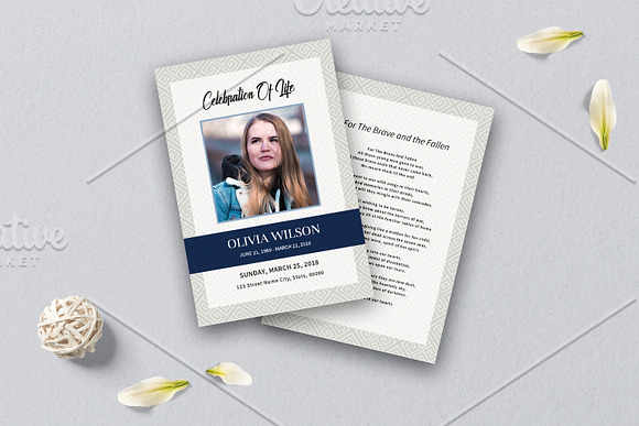 Funeral Prayer Card V11 in Card Templates - product preview 1