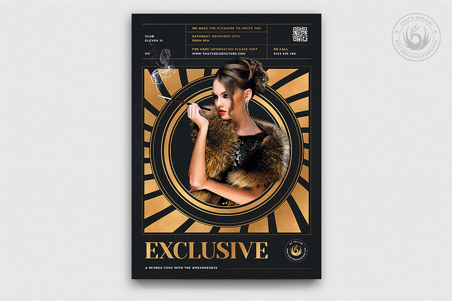 Exclusive Party Flyer Template V3 in Flyer Templates - product preview 8