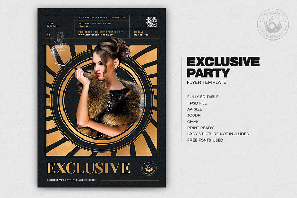 Exclusive Party Flyer Template V3 in Flyer Templates - product preview 1