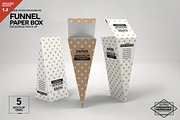 Funnel Paper Box Packaging Mockup