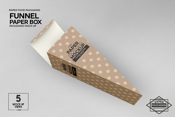 Funnel Paper Box Packaging Mockup in Branding Mockups - product preview 1