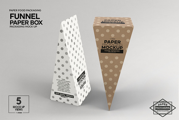 Funnel Paper Box Packaging Mockup in Branding Mockups - product preview 2