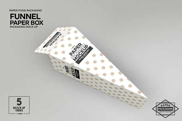 Funnel Paper Box Packaging Mockup in Branding Mockups - product preview 3