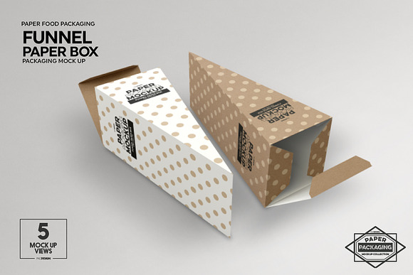 Funnel Paper Box Packaging Mockup in Branding Mockups - product preview 4