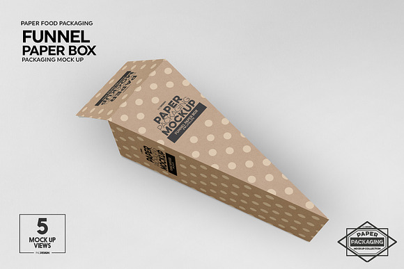 Funnel Paper Box Packaging Mockup in Branding Mockups - product preview 7