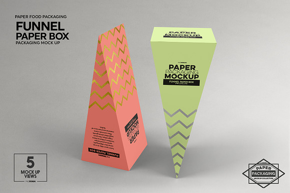 Funnel Paper Box Packaging Mockup in Branding Mockups - product preview 8