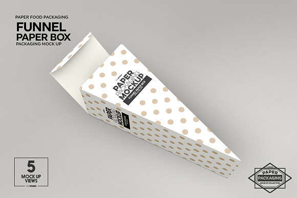 Funnel Paper Box Packaging Mockup in Branding Mockups - product preview 9