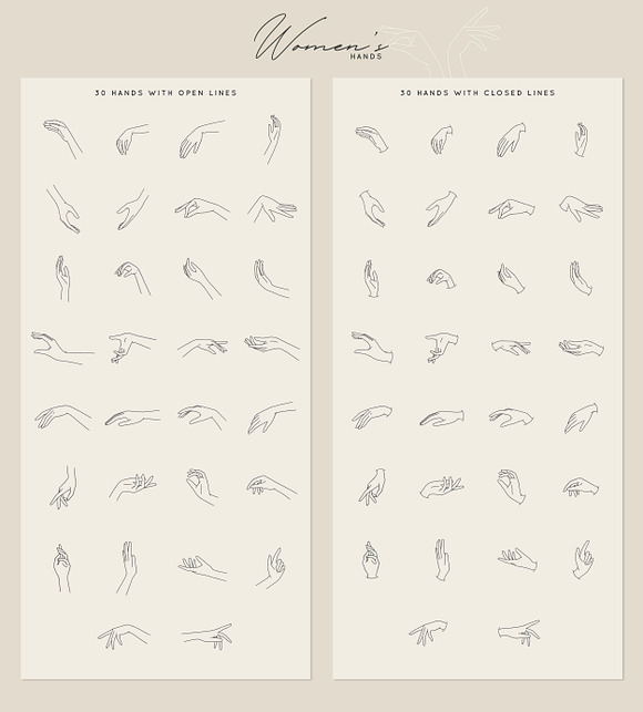 Sincerity. Line Art Hands. UPD! in Objects - product preview 2
