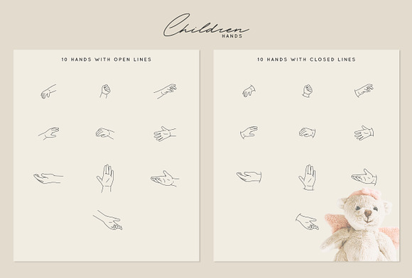 Sincerity. Line Art Hands. UPD! in Objects - product preview 6