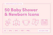 Baby Shower & Newborn Icon Set