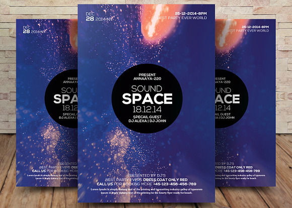 5 Minimal Party Flyers Bundle in Flyer Templates - product preview 2