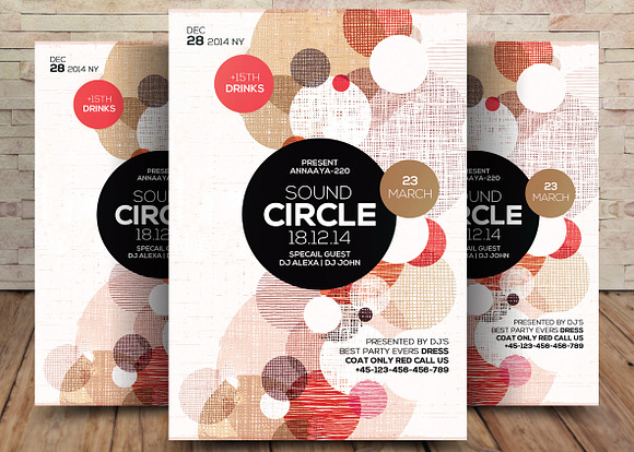 5 Minimal Party Flyers Bundle in Flyer Templates - product preview 3