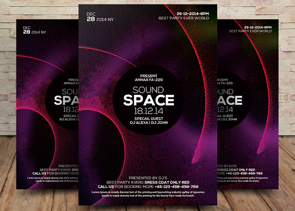 5 Minimal Party Flyers Bundle in Flyer Templates - product preview 4