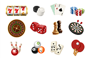 Casino and gambling sport games icon