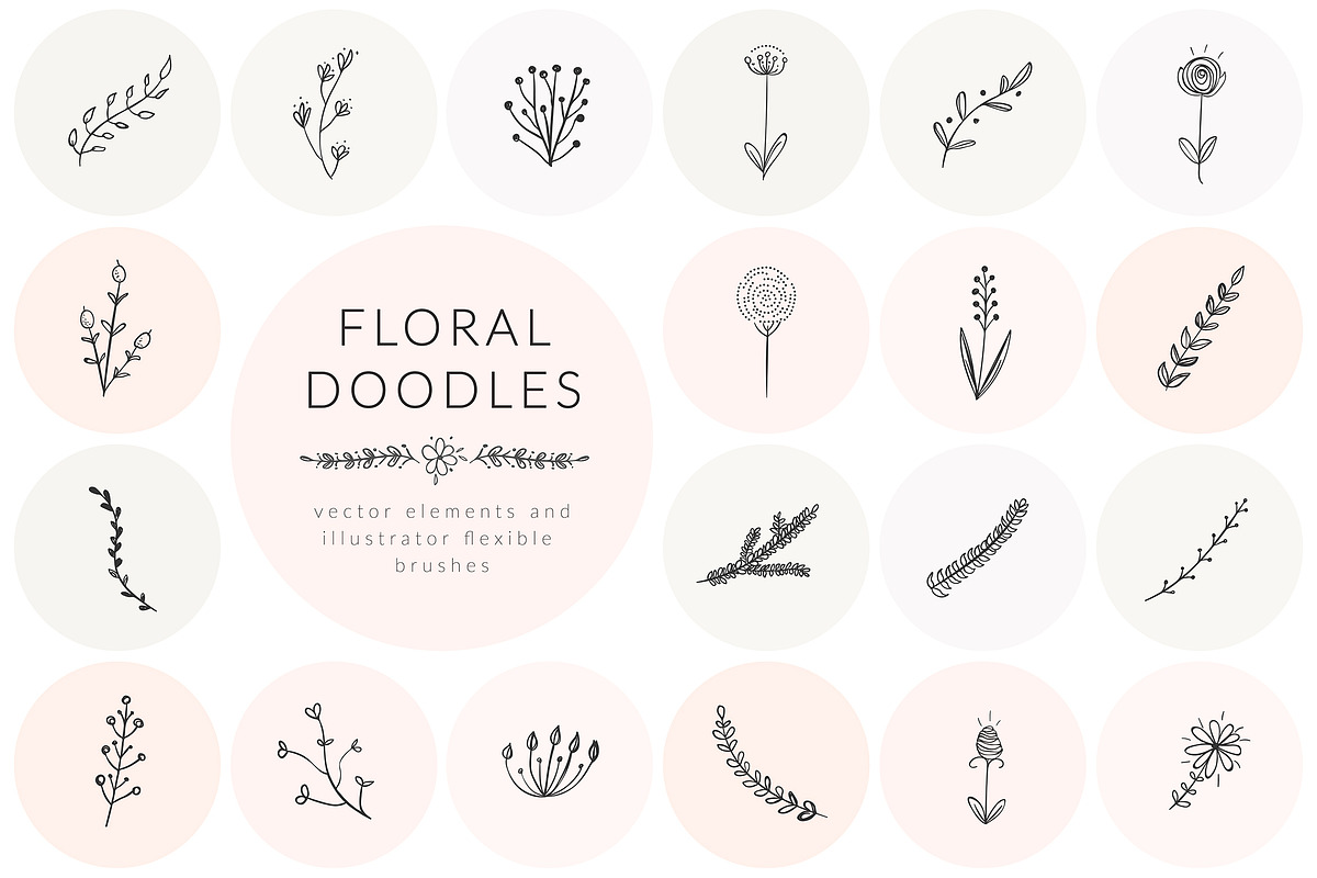 Hand Drawn Floral Doodles Vol.2 in Add-Ons - product preview 8