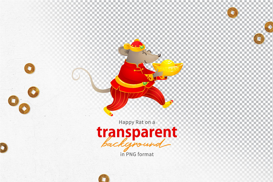 1. Rat. Symbol Chinese Calendar 2020 in Illustrations - product preview 8