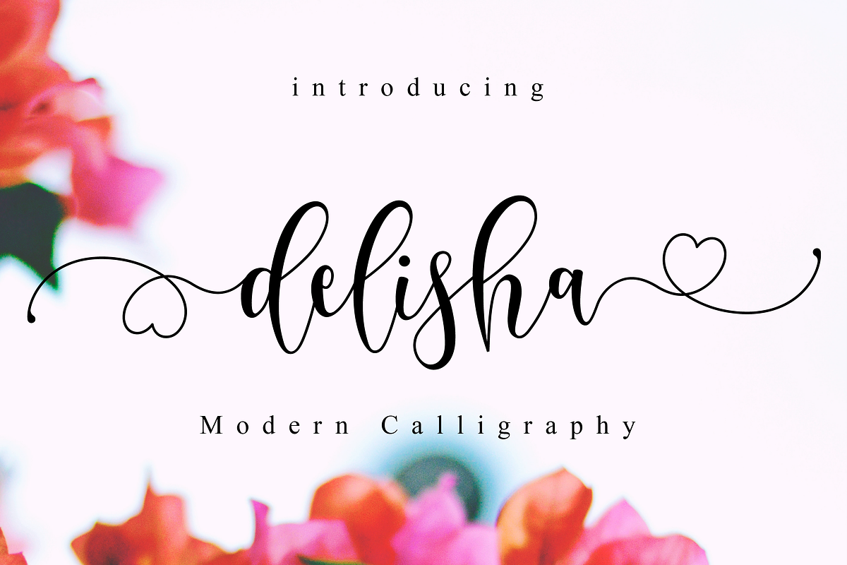 Delisha // Lovely Script Font in Script Fonts - product preview 8