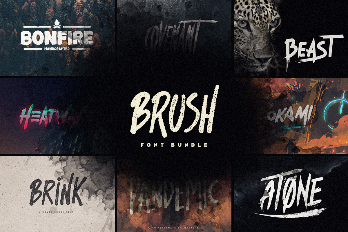 Brush Font Bundle in Display Fonts - product preview 8