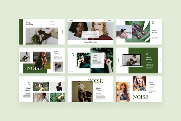 NOISE Keynote Presentation Template in Keynote Templates - product preview 1