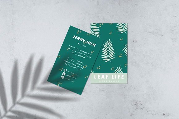 Leaf Life Business Cards in Business Card Templates - product preview 1