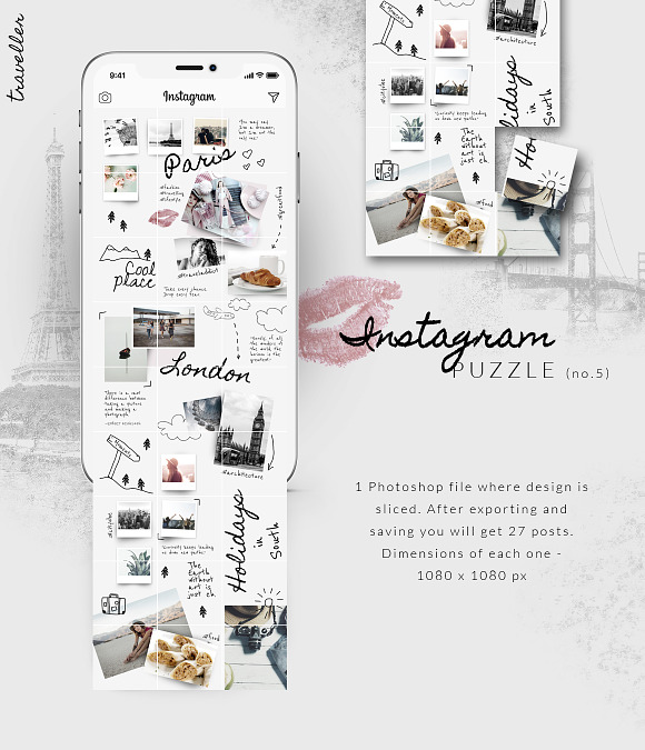-90%MASSIVE BUNDLE-Instagram puzzles in Instagram Templates - product preview 5