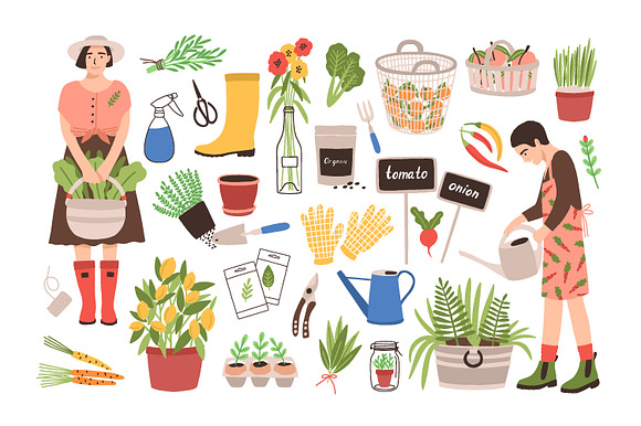 Gardening tools set in Illustrations - product preview 1