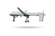 Flying Drone Vector Illustration in