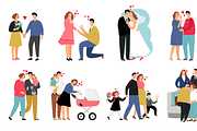 Stages of family illustration