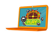 Online Games Banner Laptop Casino