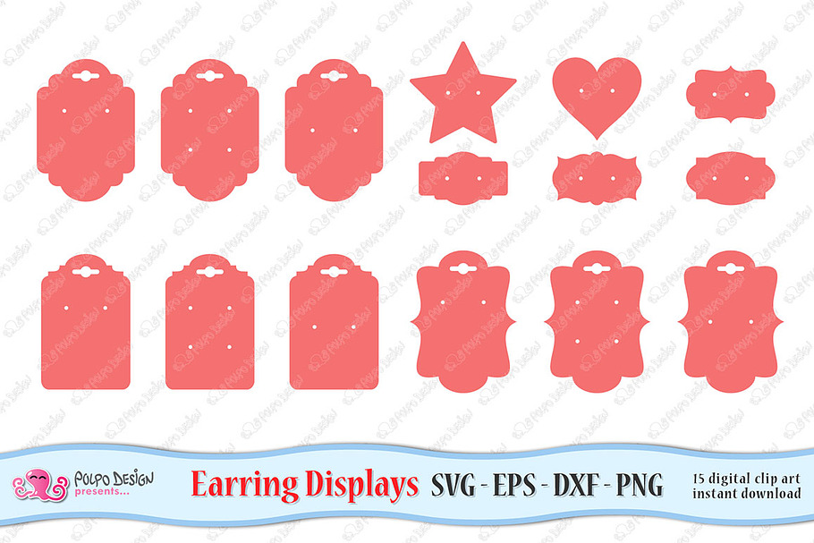 Earring Display Cards SVG