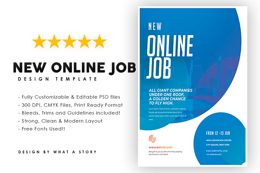 NEW ONLINE JOB in Flyer Templates - product preview 8