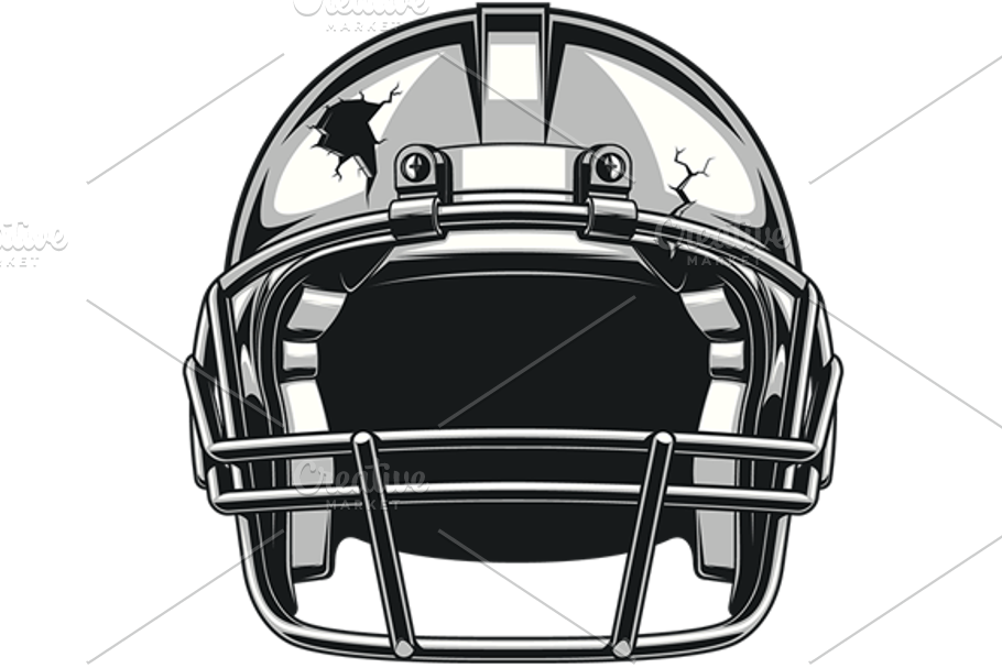 Helmet for playing football in Illustrations - product preview 8