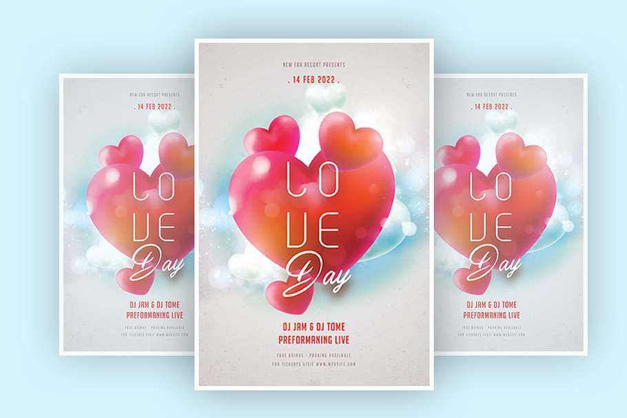 LOVE DAY in Flyer Templates - product preview 8